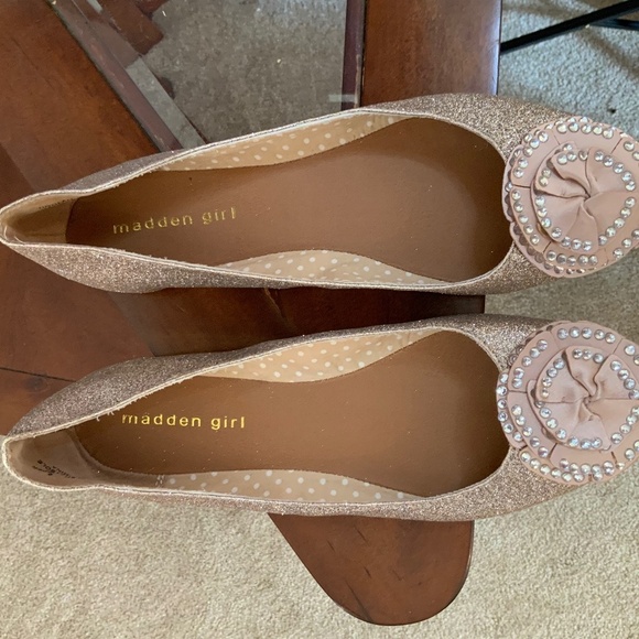 MADDEN GIRL RHINESTONE GLITTER BOW SHOES - Picture 3 of 8